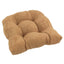 Blazing Needles 19 in. U-Shaped MicroSuede Tufted Dining Chair Cushion, Camel