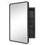 17 Stories A39BA38332624A249F6315583C1179BF Farmhouse Recessed Metal Bathroom Medicine Cabinets with Mirror with Adjustable Tempered Glass Shelves