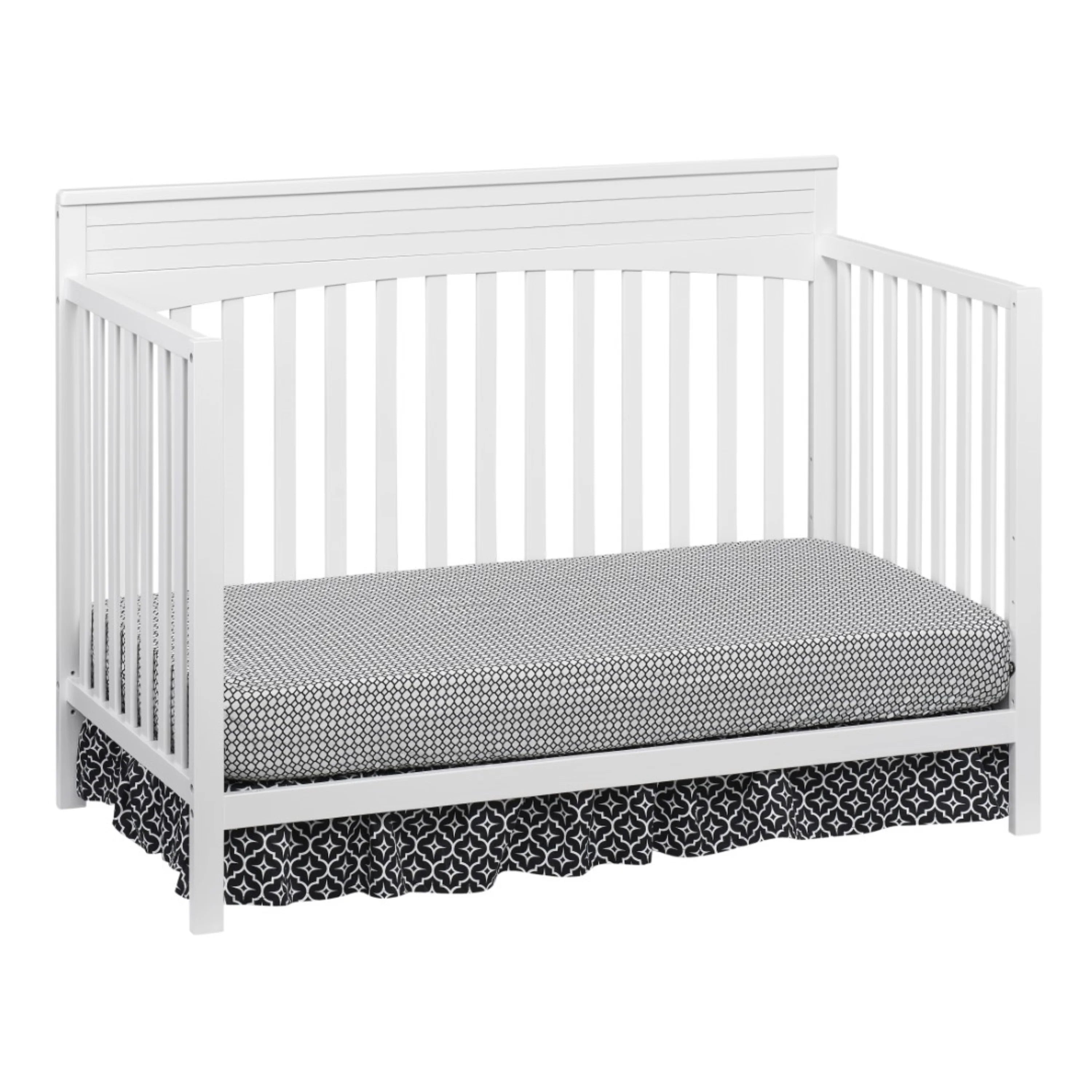 Oxford Baby Harper 4 - in - 1 Convertible Crib, Dove Gray, GREENGUARD Gold Certified, Wooden Crib