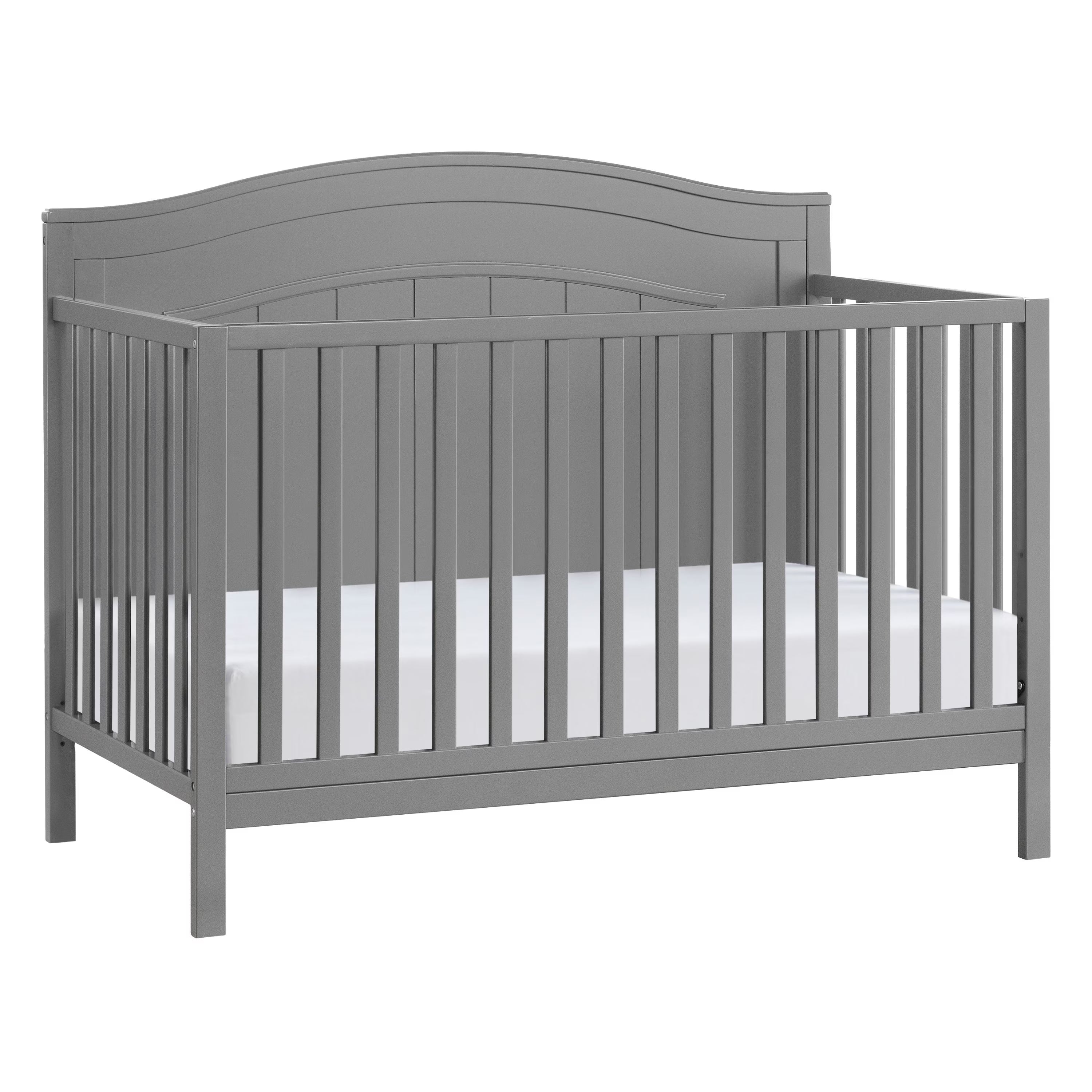 Oxford Baby North Bay 4 - in - 1 Convertible Crib, Snow White, GREENGUARD Gold Certified, Wooden Crib