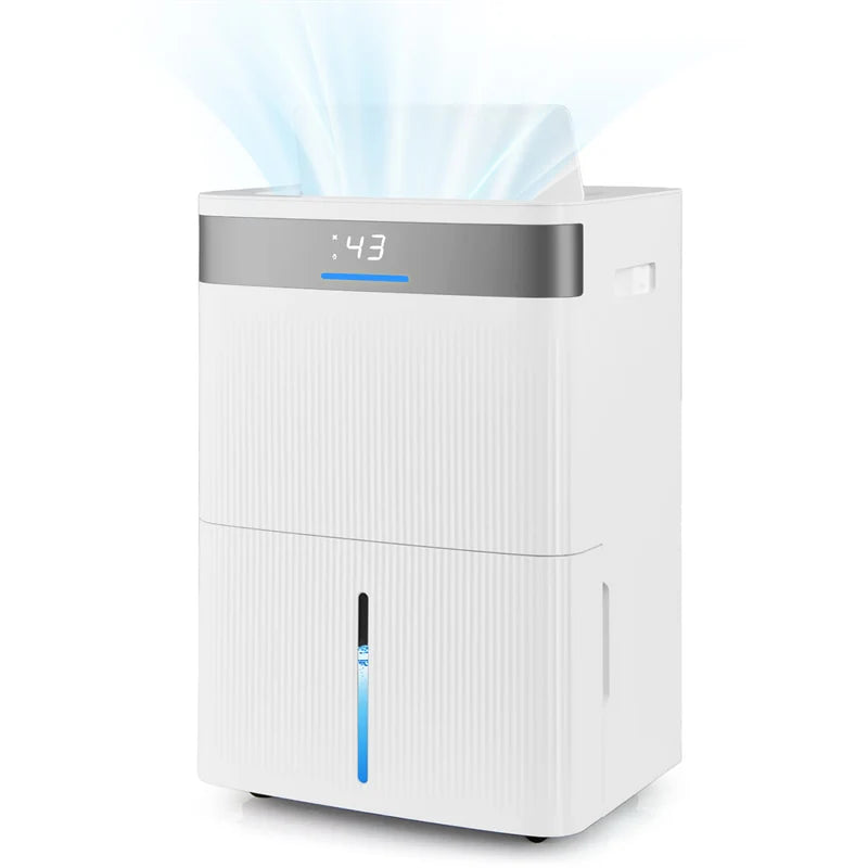 5500 Sq.Ft 96 Pint Dehumidifier for Basement, Portable Home Dehumidifier with Drain Hose, Auto Defrost, 24H Timer & Sleep Mode for Bathroom Bedroom Main image