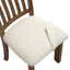 Fuloon Stretch Jacquard Chair Seat Covers,Removable Washable Anti-Dust Dinning Room Chair Seat Cushion Slipcovers (4, Beige)