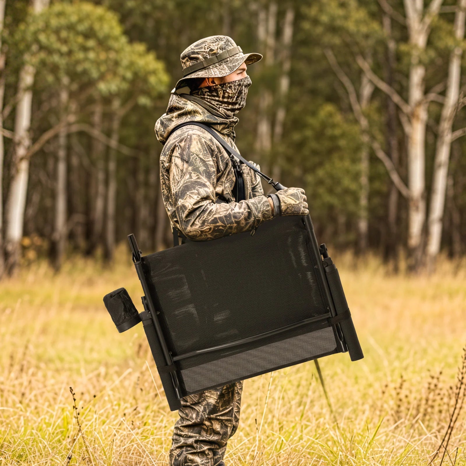 AECOJOY Lightweight Hunting Chair Without Cushion, Foldable & Rotating, Quiet Design for Deer Blind Secondary image