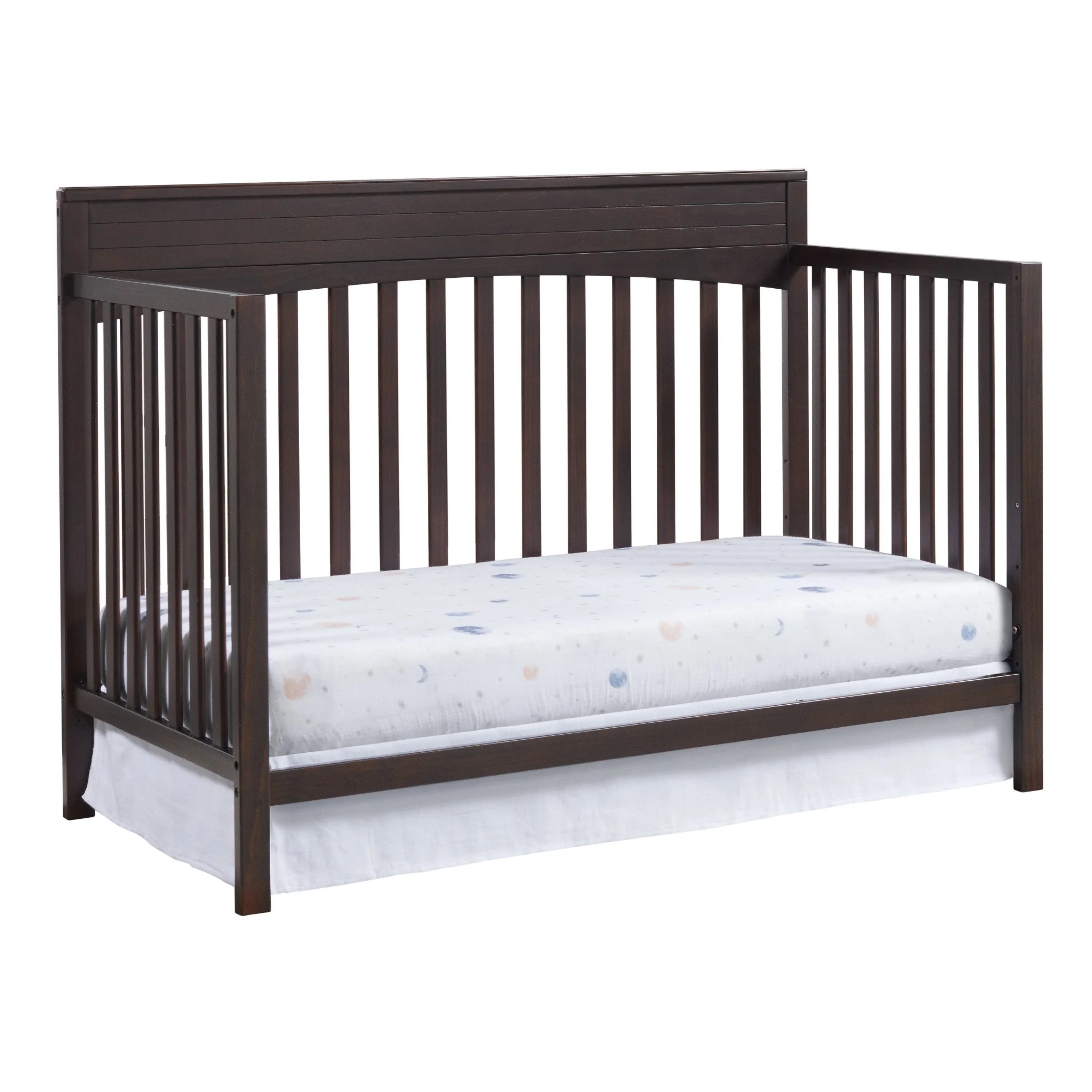 Oxford Baby Harper 4 - in - 1 Convertible Crib, Dove Gray, GREENGUARD Gold Certified, Wooden Crib