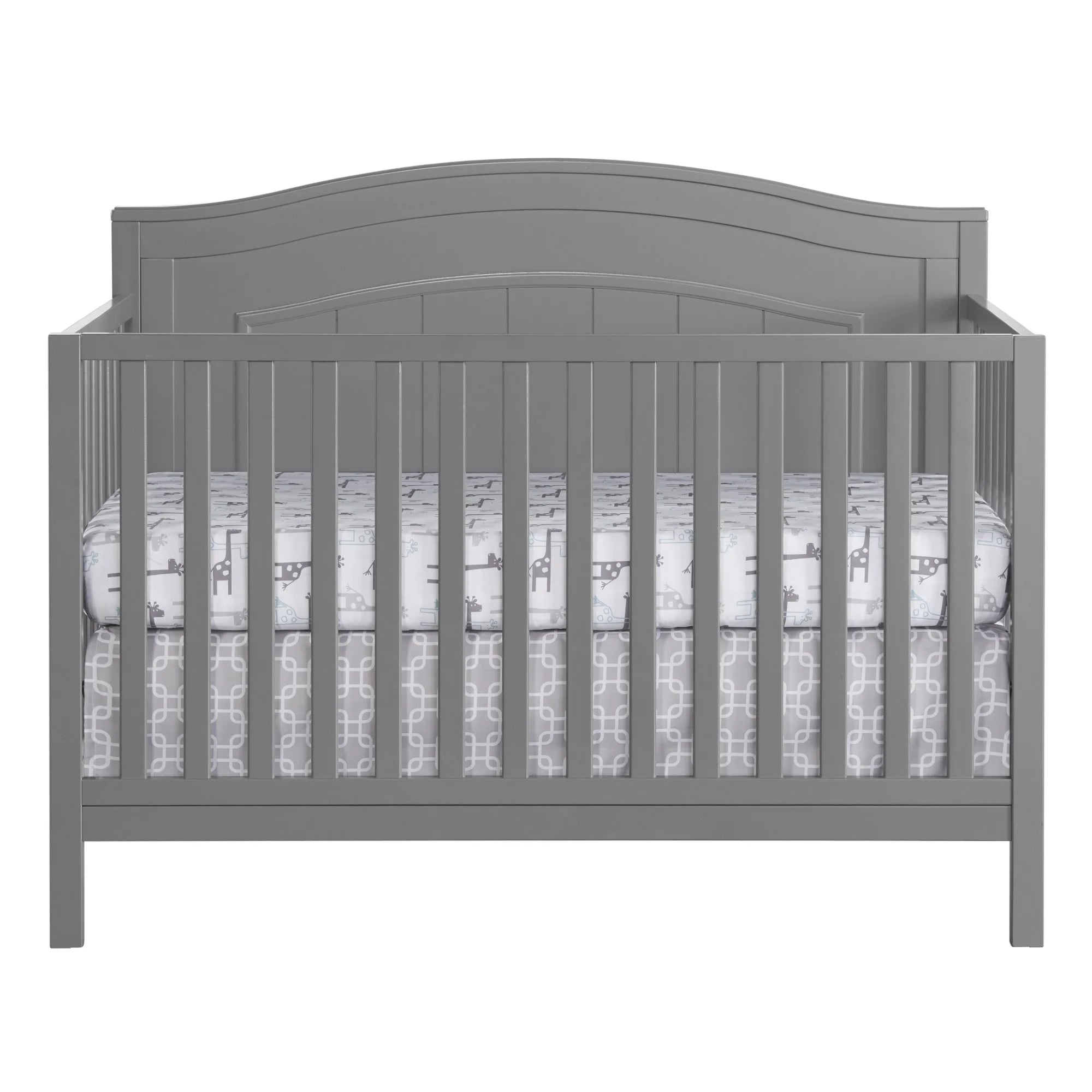 Oxford Baby North Bay 4 - in - 1 Convertible Crib, Snow White, GREENGUARD Gold Certified, Wooden Crib