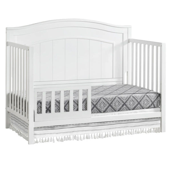 Oxford Baby North Bay 4 - in - 1 Convertible Crib, Snow White, GREENGUARD Gold Certified, Wooden Crib