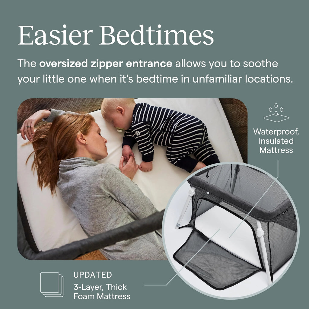 Guava Lotus Travel Crib with Comfy Mattress for Babies & Toddlers