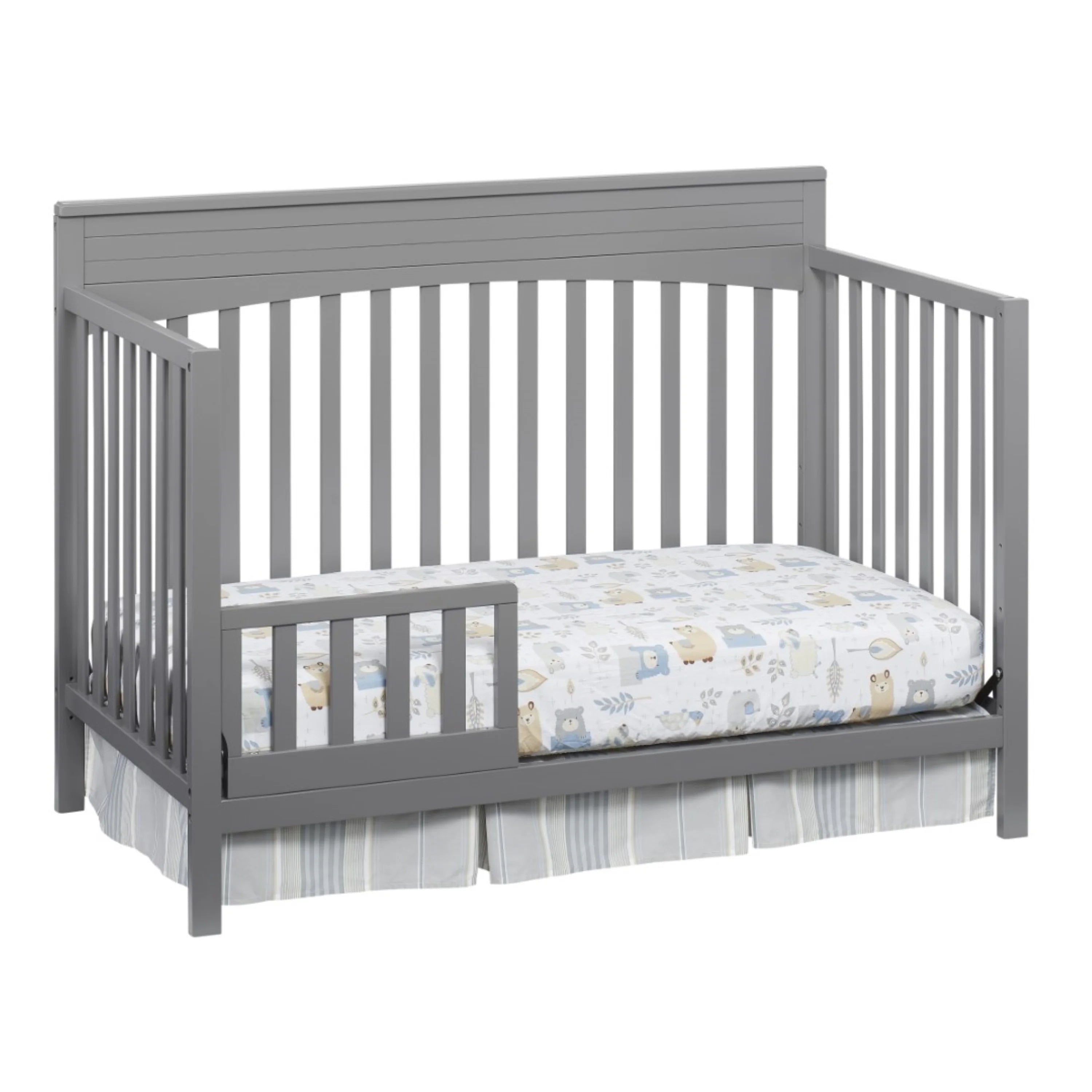 Oxford Baby Harper 4 - in - 1 Convertible Crib, Dove Gray, GREENGUARD Gold Certified, Wooden Crib
