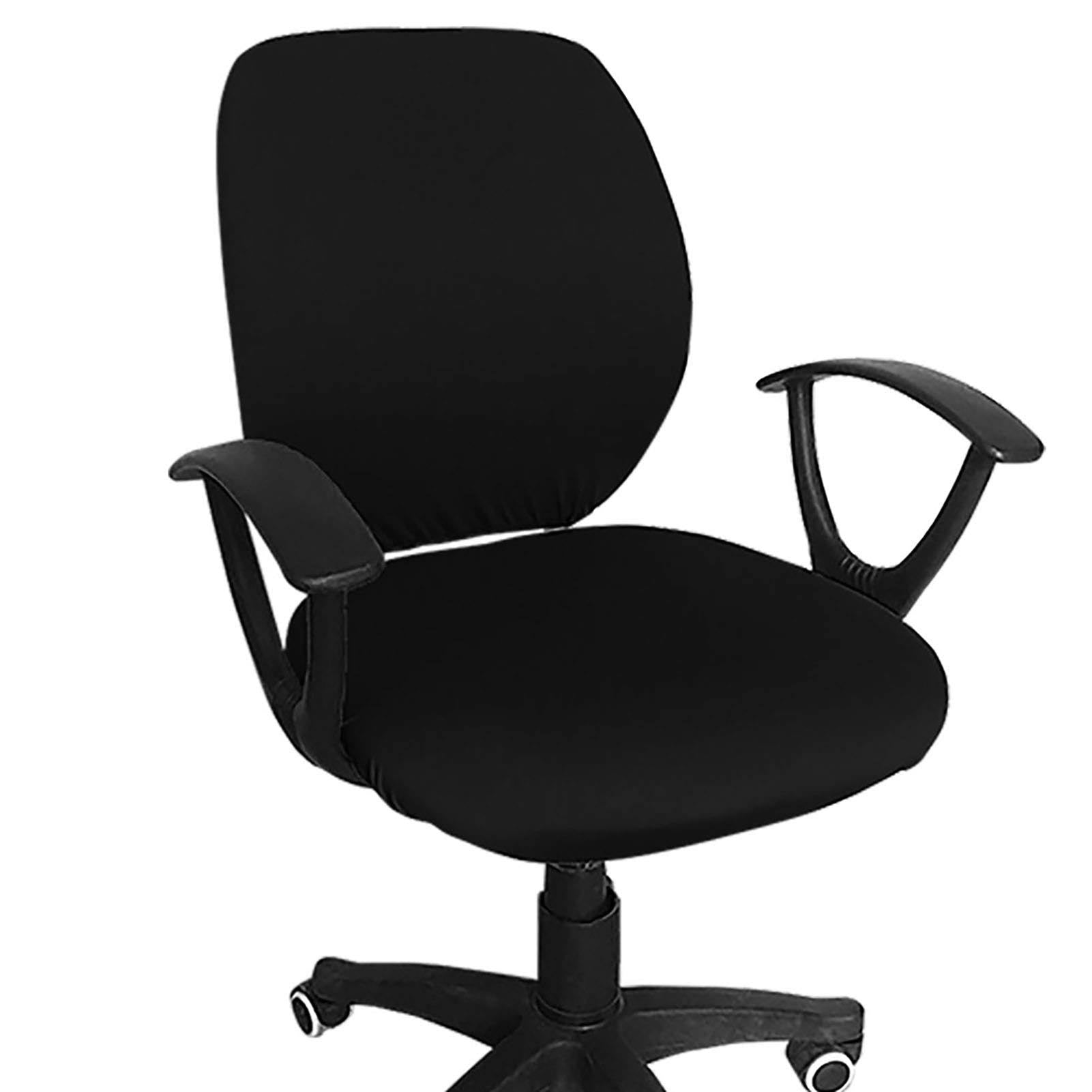 Melaluxe Computer Office Chair Cover - Protective & Stretchable Universal Chair Covers Stretch Rotating Chair Slipcover (Black) Main image