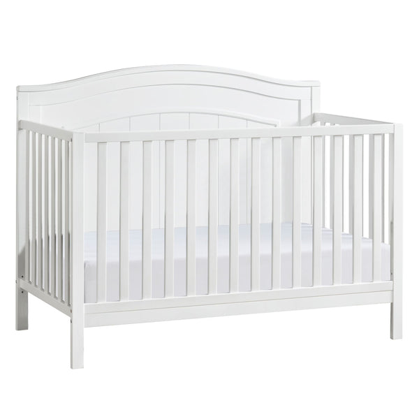 Oxford Baby North Bay 4 - in - 1 Convertible Crib, Snow White, GREENGUARD Gold Certified, Wooden Crib