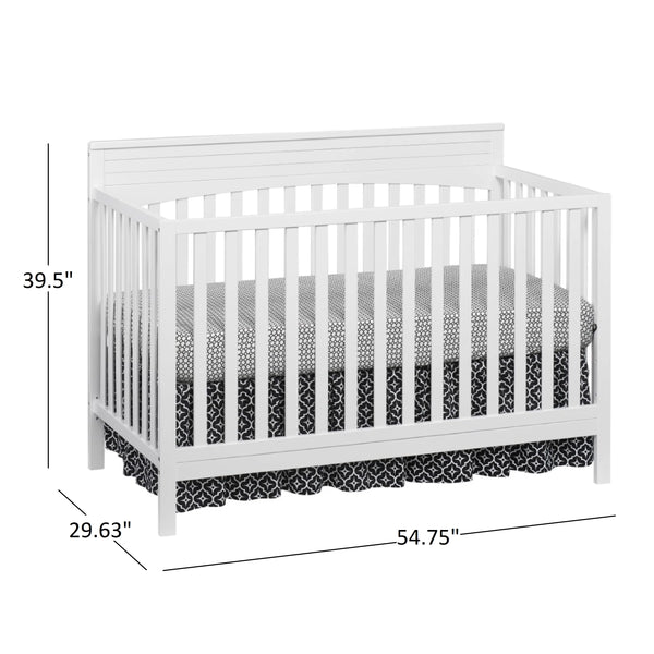 Oxford Baby Harper 4 - in - 1 Convertible Crib, Dove Gray, GREENGUARD Gold Certified, Wooden Crib