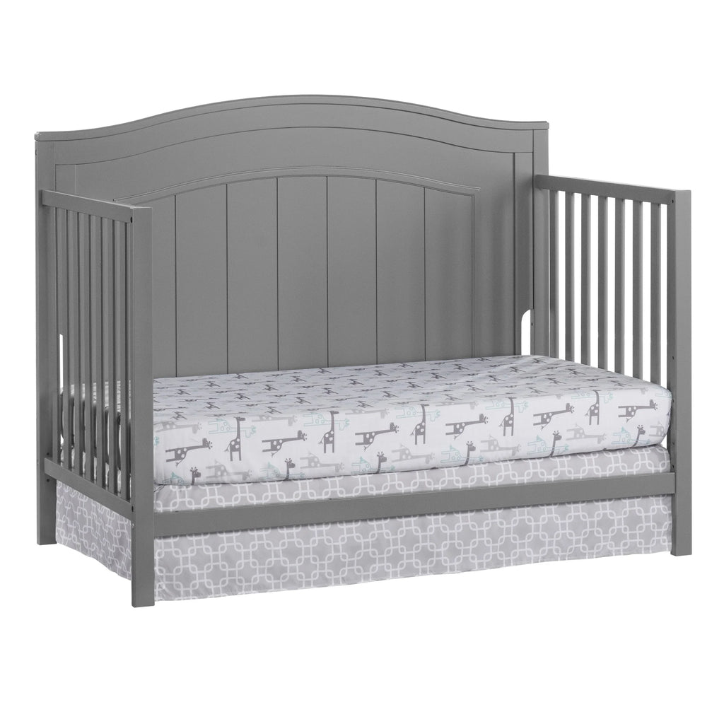 Oxford Baby North Bay 4 - in - 1 Convertible Crib, Snow White, GREENGUARD Gold Certified, Wooden Crib