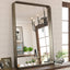 Tyro Bathroom Decorative Home Decor Corner Hangs Accent Mirror Latitude Run Finish: Bronze, Size: 30" x 36"