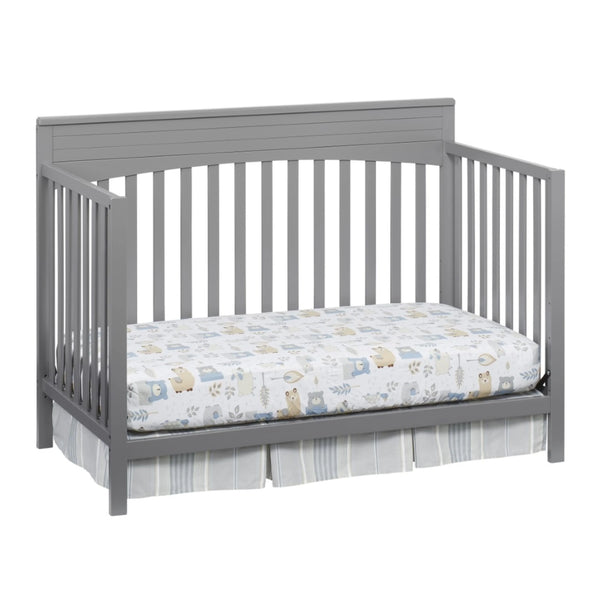 Oxford Baby Harper 4 - in - 1 Convertible Crib, Dove Gray, GREENGUARD Gold Certified, Wooden Crib